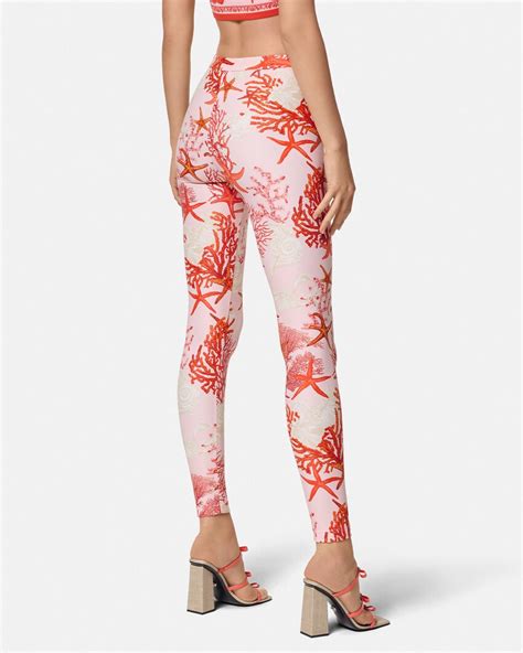 versace barocco print leggings|Barocco Sea Leggings Pink,Print .